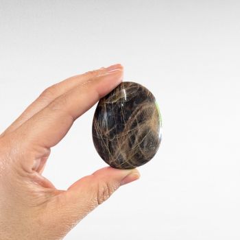 Black Moonstone Palm Stone